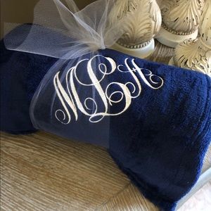 Custom Embroidered Monogrammed Throw Blanket
